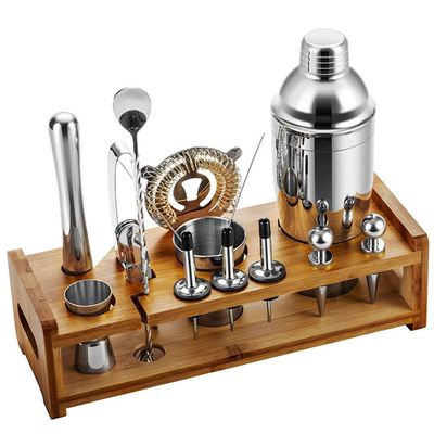 DUYHBAWRS Mixing Cup Stainless Steel Cocktail Shaker Set Bar Shaker Glass Wine Shaker Complete Set of 12 Pieces