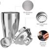 DUYHBAWRS Mixing Cup Stainless Steel Cocktail Shaker Set Bar Shaker Glass Wine Shaker Complete Set of 12 Pieces view 3