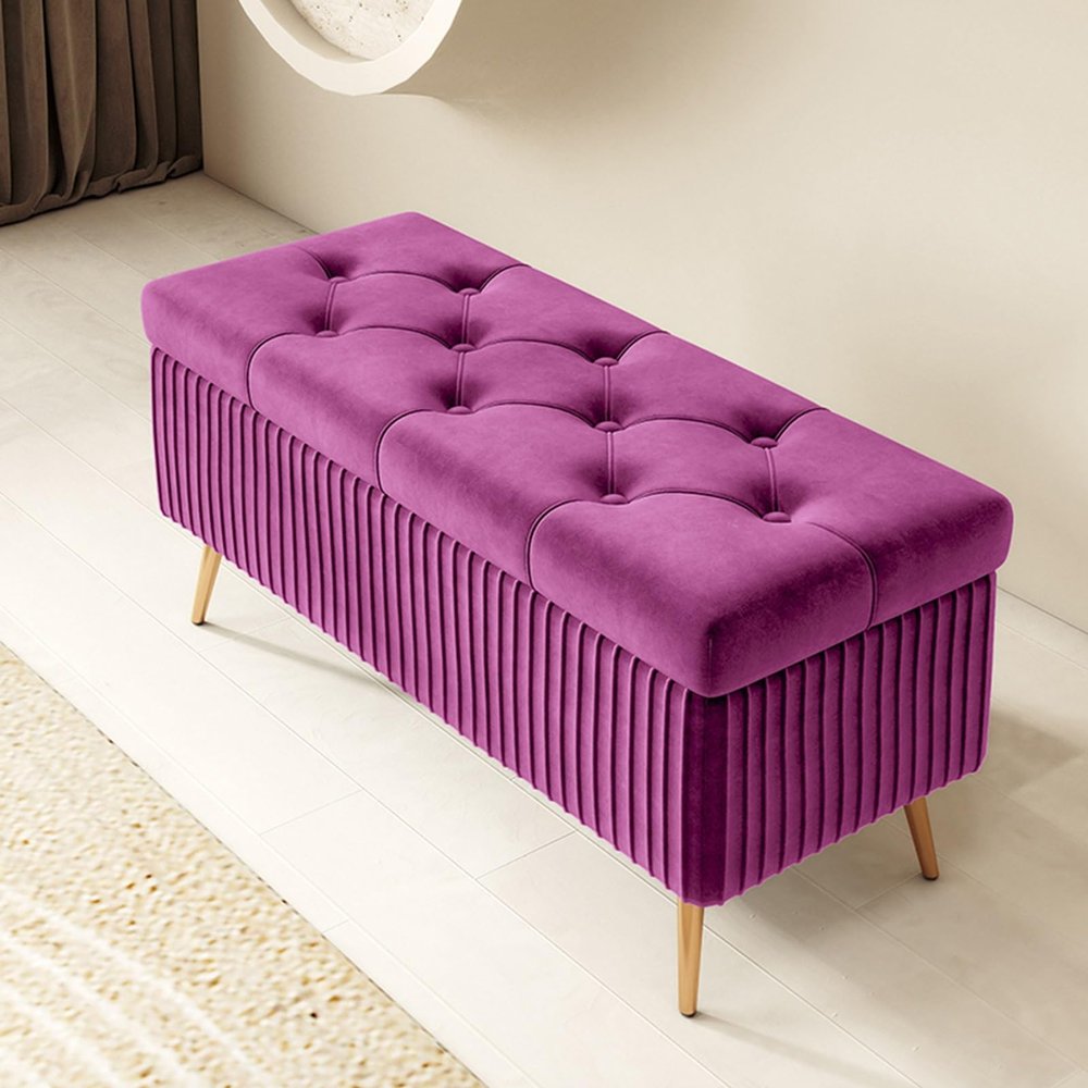 Extra large bedroom storage box footstool,Rectangular padded storage footstool extra long padded bedroom,Bedside stool,long bench,resting stool,Suitable for living room and foyer(K,120*40*45cm/47.2*15