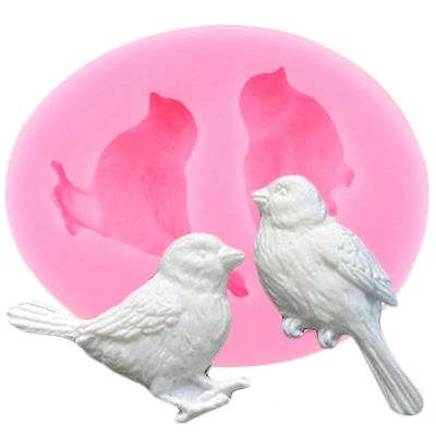 Silicone Molds for Resin,3D Bird Silicone Molds Cupcake Topper Fondant Mold Cake Decorating Tools Candy Chocolate Jewelry Resin Clay Moulds 4.5x3.1cm