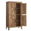 VASAGLE Farmhouse Storage Cabinet with 4 Barn Doors, Adjustable Shelves view 1
