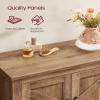 VASAGLE Farmhouse Storage Cabinet with 4 Barn Doors, Adjustable Shelves view 4