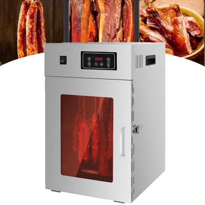 Food Dehydrator for Meat, Stainless Steel Small Meat Curing Chamber Box with 14 Hooks,Large 800W Electric Food Dehydrator Machine 30-90C,LED Display