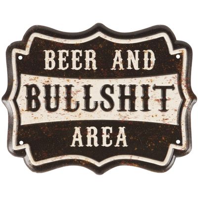 Primitives by Kathy Wall Decor - Beer And B.S Area fun farm inspired wall sign