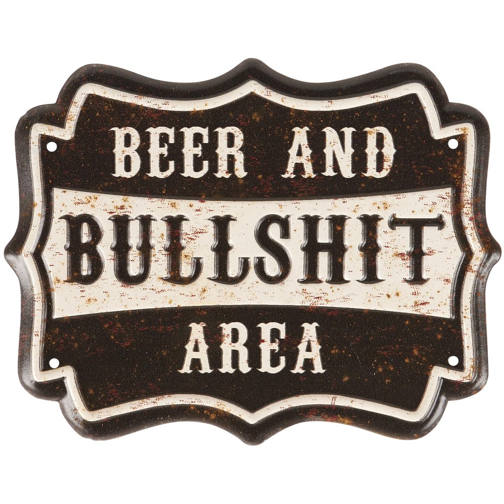 Primitives by Kathy Wall Decor - Beer And B.S Area fun farm inspired wall sign