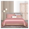 Gold Embroidery Duvet Cover Set Luxury Grey Egyptian Cotton Bedding Bed Sheet Pillowcase Queen King Size Solid Home Textile,Bed view 1