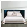 Gold Embroidery Duvet Cover Set Luxury Grey Egyptian Cotton Bedding Bed Sheet Pillowcase Queen King Size Solid Home Textile,Bed view 1