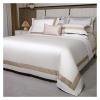 Gold Embroidery Duvet Cover Set Luxury Grey Egyptian Cotton Bedding Bed Sheet Pillowcase Queen King Size Solid Home Textile,Bed view 2