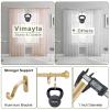 28-48 Inches Curtain Rods for Window, Vimayta 1 Inch Diameter Drapery Rod with Resin Finials, Ideal Adjustable Heavy Duty Single Curtains Rod for Bedroom, Living Room Decoration, Warm Gold view 3