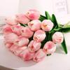 30 Pcs Artificial Tulip Flower,DIY Silk Fake Tulips Bouquet Real Touch Tulips for Home Room Decoration Wedding Party Decoration view 4