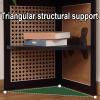 AoForce Corner Display Cabinet 90 Right-Angle Fan-Shaped Design Freestanding Tall Corner Pantry Storage Cabinet 90/120CM High for Small Spaces, Living Room(40 * 40 * 120cm) view 3