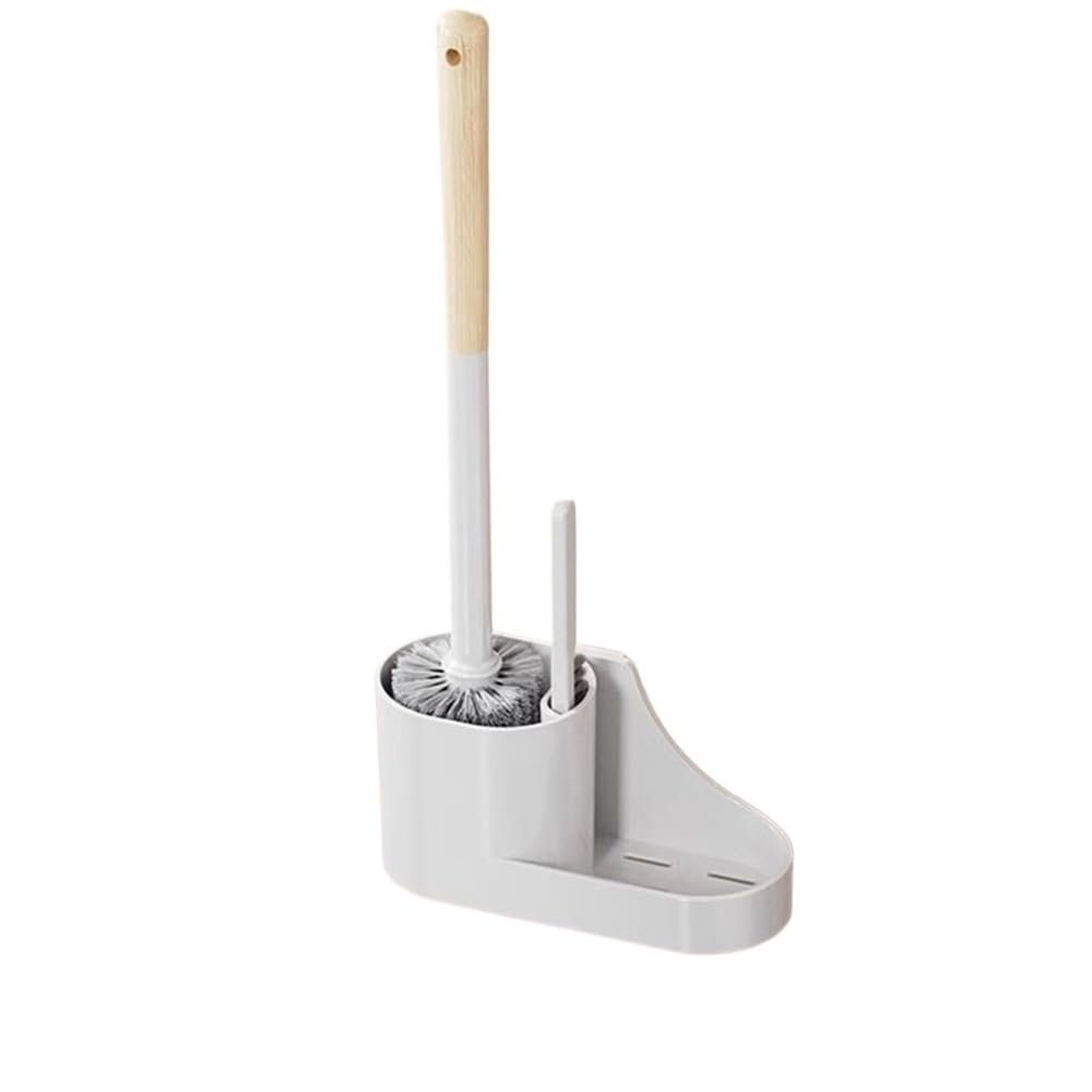 FURUIM2024M Toilet Brush Hollow Out Drainage Toilet Brush Sets Wall Mounted Toilet Brushes with Flexible Bristles with Plastic Bracket Toilet Brushes Toilet Accessories