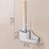 FURUIM2024M Toilet Brush Hollow Out Drainage Toilet Brush Sets Wall Mounted Toilet Brushes with Flexible Bristles with Plastic Bracket Toilet Brushes Toilet Accessories view 2