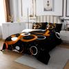 Manfei Geometric Ring Bedspread Twin Size, Orange White Circle Coverlet Set, Abstract Round Quilted Coverlet with 1 Pillowcase, Kids Girls Room Decor, Soft Polyester Bedding Quilt view 4