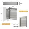 ComfyStyle 24x32 Inch Lighted Medicine Cabinet, Recessed or Surface LED Medicine Cabinet with Clock & Temperature Display, Anti-Fog, 3-Color Dimmable LED, Door Left Open view 2