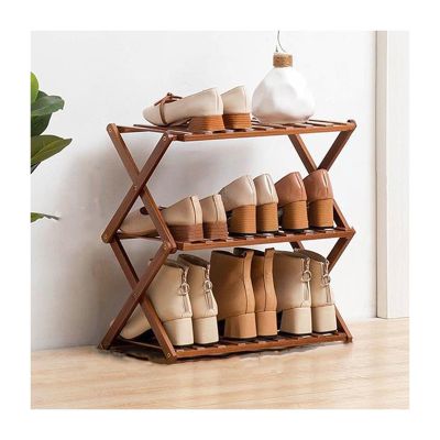 HBOOMOEM Cabinet ShoeWooden Shoe Storage Cabinet OrganizerStanding Shoe Organizer for HallwayMultifunctional Dustproof Shoe Cabinet That Can Hold 32-40 Pairs of Shoes.(Brown,3RD Floor_50CM)