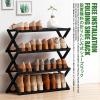 HBOOMOEM Cabinet ShoeWooden Shoe Storage Cabinet OrganizerStanding Shoe Organizer for HallwayMultifunctional Dustproof Shoe Cabinet That Can Hold 32-40 Pairs of Shoes.(Brown,3RD Floor_50CM) view 3