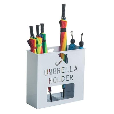 DLYZAYE Umbrella Stands, Modern Metal Umbrella Stand with Drip Tray, Free Rack Storage Holder for Hallway Entryway/D/a (White a)