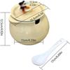 junozya Large Salt Box, Spice Seasonings, Ceramic Salt Shaker with Lid and Spoon Container, Modern Kitchen Salt Bowl for Pepper and Candy view 2