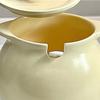 junozya Large Salt Box, Spice Seasonings, Ceramic Salt Shaker with Lid and Spoon Container, Modern Kitchen Salt Bowl for Pepper and Candy view 4