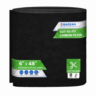 Bagean Cut to Fit Activated Carbon Filter Sheet 6 x 48 Carbon Air Filter