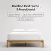 Nectar Bamboo Platform Bed Frame - Full - Natural - Floating Center Support Legs - 12 Height - Easy Tool Free Set Up - Contemporary and Durable - Sturdy Wooden Support Slats - Holds Up to 800 Pounds view 2
