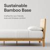 Nectar Bamboo Platform Bed Frame - Full - Natural - Floating Center Support Legs - 12 Height - Easy Tool Free Set Up - Contemporary and Durable - Sturdy Wooden Support Slats - Holds Up to 800 Pounds view 4