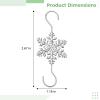 40-Piece Metal S Hooks with Silver Snowflake Design, Rust-Resistant Hangers for Christmas Ornaments, Holiday Party Decorations view 3