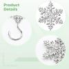 40-Piece Metal S Hooks with Silver Snowflake Design, Rust-Resistant Hangers for Christmas Ornaments, Holiday Party Decorations view 4