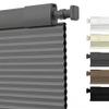 Luxevoir Panoramix No Drill No Tools Blackout Window Cover,Cordless Honeycomb Blinds,Window Blinds Blinds for Indoor Windows,Easy to Install Cellular Shade,Blackout Light Gray,35" W x 56" H view 1