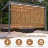 Retro from Bamboo Blinds Anti-Glare/Sunshade Window Treatments Cordless Roman Roller Blinds Blackout Patio Blinds Privacy Porch Roller Shades Gazebo Heat Blocking Barrier(38" x 72") view 2