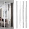 LXLZYXSF Post Style Room Divider White 6/8/10 Poles, No Drill 70cm-240cm High Iron Columns Floor to Ceiling Partition Wall for Living Room Entrance(8 Pack,Tall-228cm/7.48ft) view 1