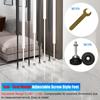 LXLZYXSF Post Style Room Divider White 6/8/10 Poles, No Drill 70cm-240cm High Iron Columns Floor to Ceiling Partition Wall for Living Room Entrance(8 Pack,Tall-228cm/7.48ft) view 4