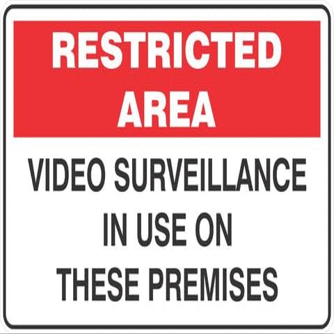 Video surveillance is use on these premises Safety Signs 12" x 16" Metal Tin Sign Garage Man Cave Wall Decor