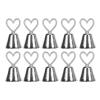 10pcs Gold Table Number Holders, European Style Innovative Bell Shaped Place Card Holders for Wedding Reception, Hotel Restaurant and Coffee Shop Decor, Sturdy Stainless Steel Mat (Stainless steel 2) view 1