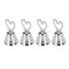 10pcs Gold Table Number Holders, European Style Innovative Bell Shaped Place Card Holders for Wedding Reception, Hotel Restaurant and Coffee Shop Decor, Sturdy Stainless Steel Mat (Stainless steel 2) view 2
