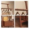 Coat Rack Stand New Chinese Style Solid Wood Clothes Hanger Floor Household Simple Living Room Coat Rack Room Bedside Rack Clothes Rack Coat Rack Freestanding view 4