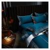 Wine Red Premium 1000TC Egyptian Cotton Luxury Silver Leopard Print Embroidery Bedding Set Quilt Cover Set Bed Linen Pillow Sham,Bed view 3