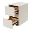 GUDBYWXB Bedside Table, 18.9in Storage Cabinet for The Bedroom, Side Table with 2-Drawers, for Living Room, Office, Cloakroom, Etc view 1
