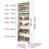 RUYICZB Slim Storage Cart,Kitchen Rolling Cart,Narrow Storage Cabinet with Handle & Wheels,Wood Spice Rack Next to Fridge,Pantry Shelf for Kitchen for Small Spaces,White,21.65"x7.87"x72.44" view 2