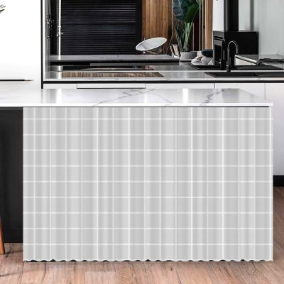 DESKGURU Under Sink Curtain, Short Curtains for Kitchen, Dustproof Blackout Privacy, Cabinet Curtains, Under The Sink Curtain, for Closet Laundry Room(Gray,50 * 70cm)