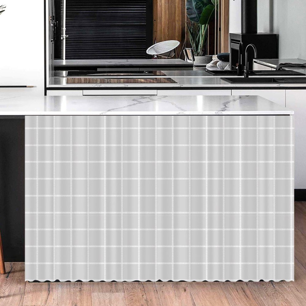 DESKGURU Under Sink Curtain, Short Curtains for Kitchen, Dustproof Blackout Privacy, Cabinet Curtains, Under The Sink Curtain, for Closet Laundry Room(Gray,50 * 70cm)
