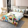 jejeloiu Sea Turtle 100% Cotton Duvet Cover Queen Size Fish Bedding Set Kids Beach Reptile Tortoise Animal Comforter Cover Set Summer Ocean Sea Marine Creature Sealife Bedspread CoverNo Comforter view 2