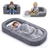cutebeams 3-in-1 Toddler Travel Bed, Portable Toddler Floor Bed, Convertible Lounger and Sofa for Kids with Carrying Bag, Lightweight Foldable Design for Home, Camping, Travel view 1