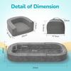 cutebeams 3-in-1 Toddler Travel Bed, Portable Toddler Floor Bed, Convertible Lounger and Sofa for Kids with Carrying Bag, Lightweight Foldable Design for Home, Camping, Travel view 2