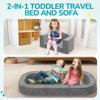 cutebeams 3-in-1 Toddler Travel Bed, Portable Toddler Floor Bed, Convertible Lounger and Sofa for Kids with Carrying Bag, Lightweight Foldable Design for Home, Camping, Travel view 4