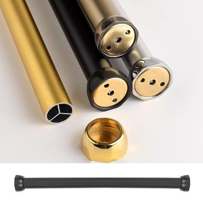 Elitix Wardrobe Hanging Clothes Rod, Chrome Garment Tube with Brackets & Flange, Organizer Rail for Clothing Store & Laundry Room, Heavy Duty Support Tube(Black,135cm(53 1/8"))
