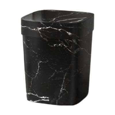 RYGVPR Trash Can Countertop Compost Bin Garbage Can Rubbish Can Trash Bin Waste Bin Garbage Container for Home Bathroom Study Garage, White, S(Black,Small)
