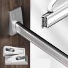Elitix Wardrobe Support Organizer Rod, Heavy Duty Closet Rod End Supports Flange Rod Holder, Coats Holders for Clothing Store Laundry Room, Space Saving Rail(Silver,35cm(13 3/4")) view 2