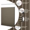 BERISSA Top Down Bottom Up Shades Magnets Cellular Shades (27" W x 64" H) Brown view 3